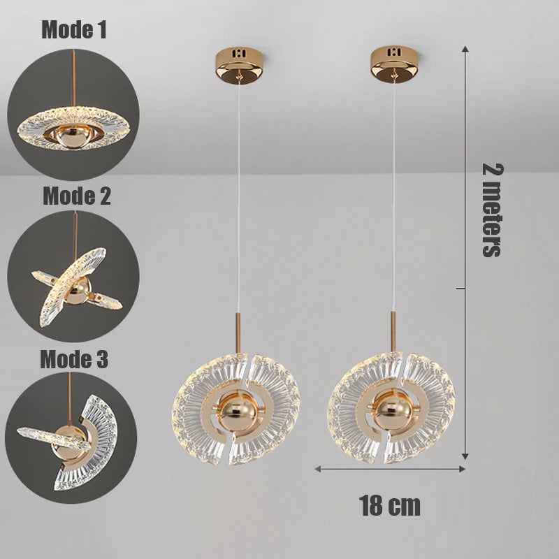 Nordic Rotatable LED Pendant Light – Modern Round Ceiling Fixture for Stylish Interiors
