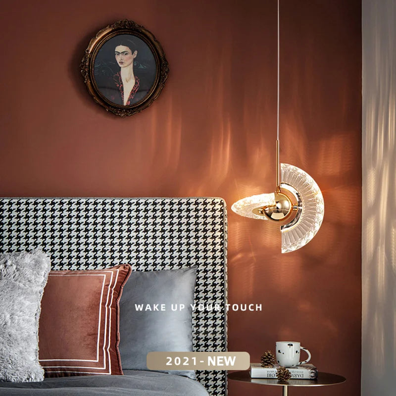 Nordic Rotatable LED Pendant Light – Modern Round Ceiling Fixture for Stylish Interiors