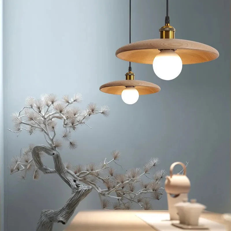 Rustic Wooden Pendant Light