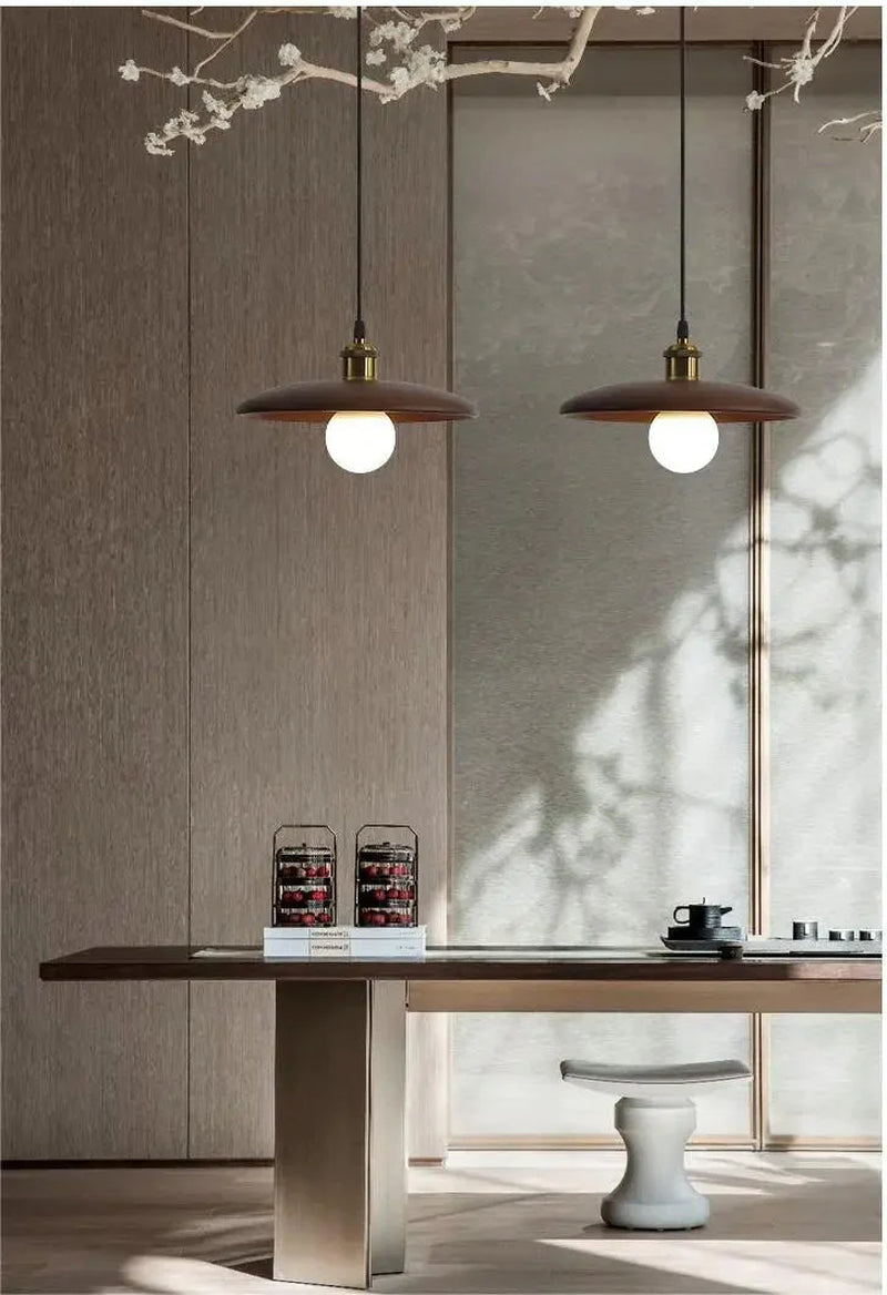 Rustic Wooden Pendant Light